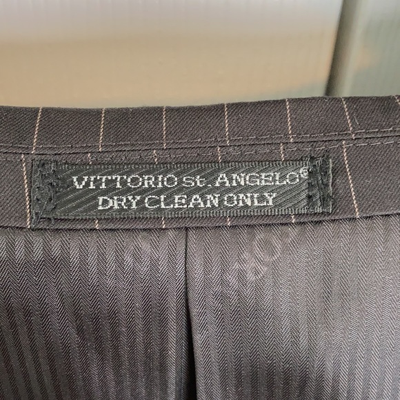 Gently worn Vittorio StAngelo Brown stripe suit - Picture 9 of 14